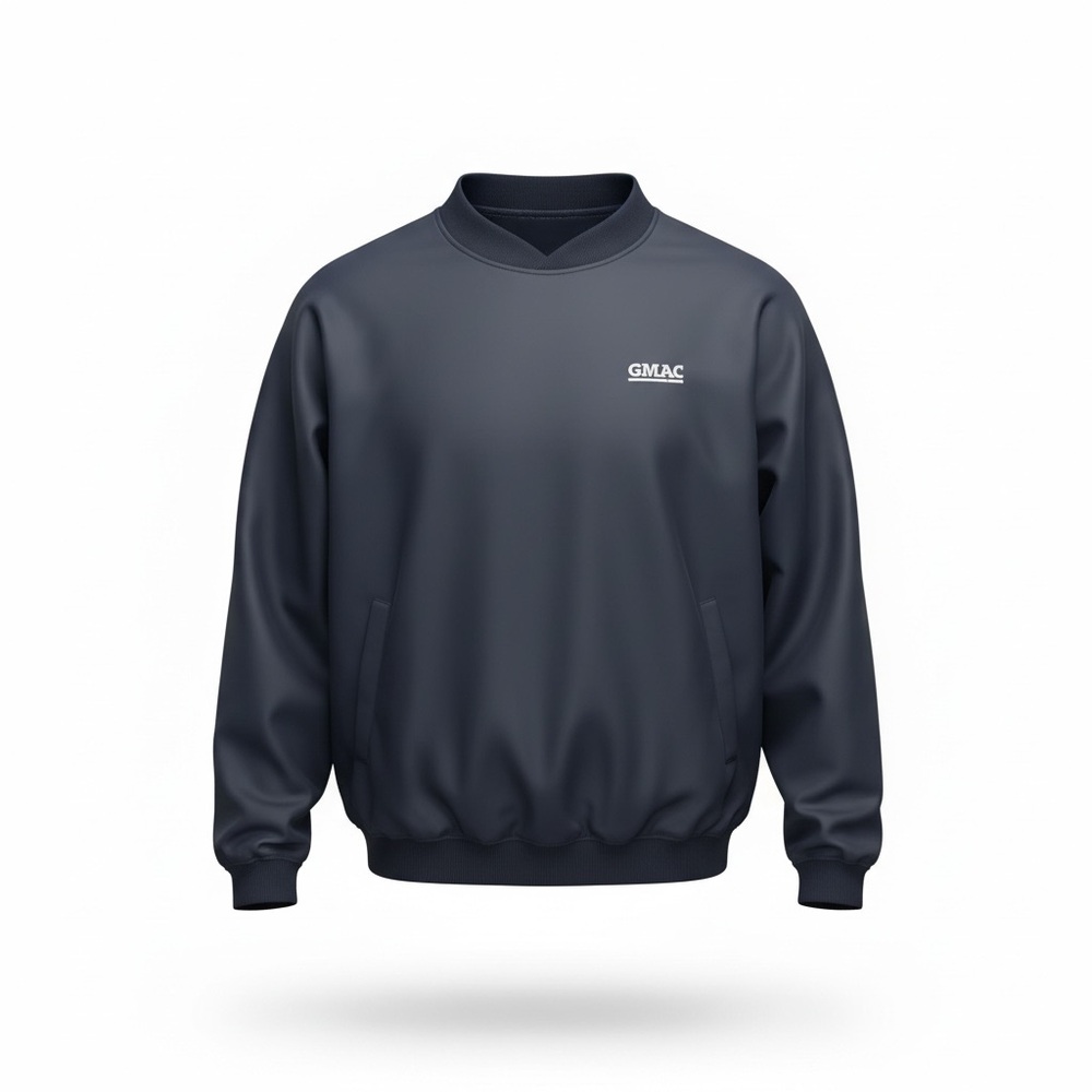 Vintage Harvard Square GMAC Embroidered Navy Pullover Windbreaker Jacket Mens M